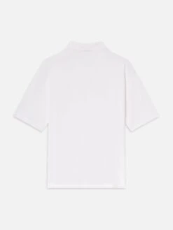 Light Pique Polo -- White 9 Light Pique Polo -- White -Frame Sale Store ME25JTE002 WHT B