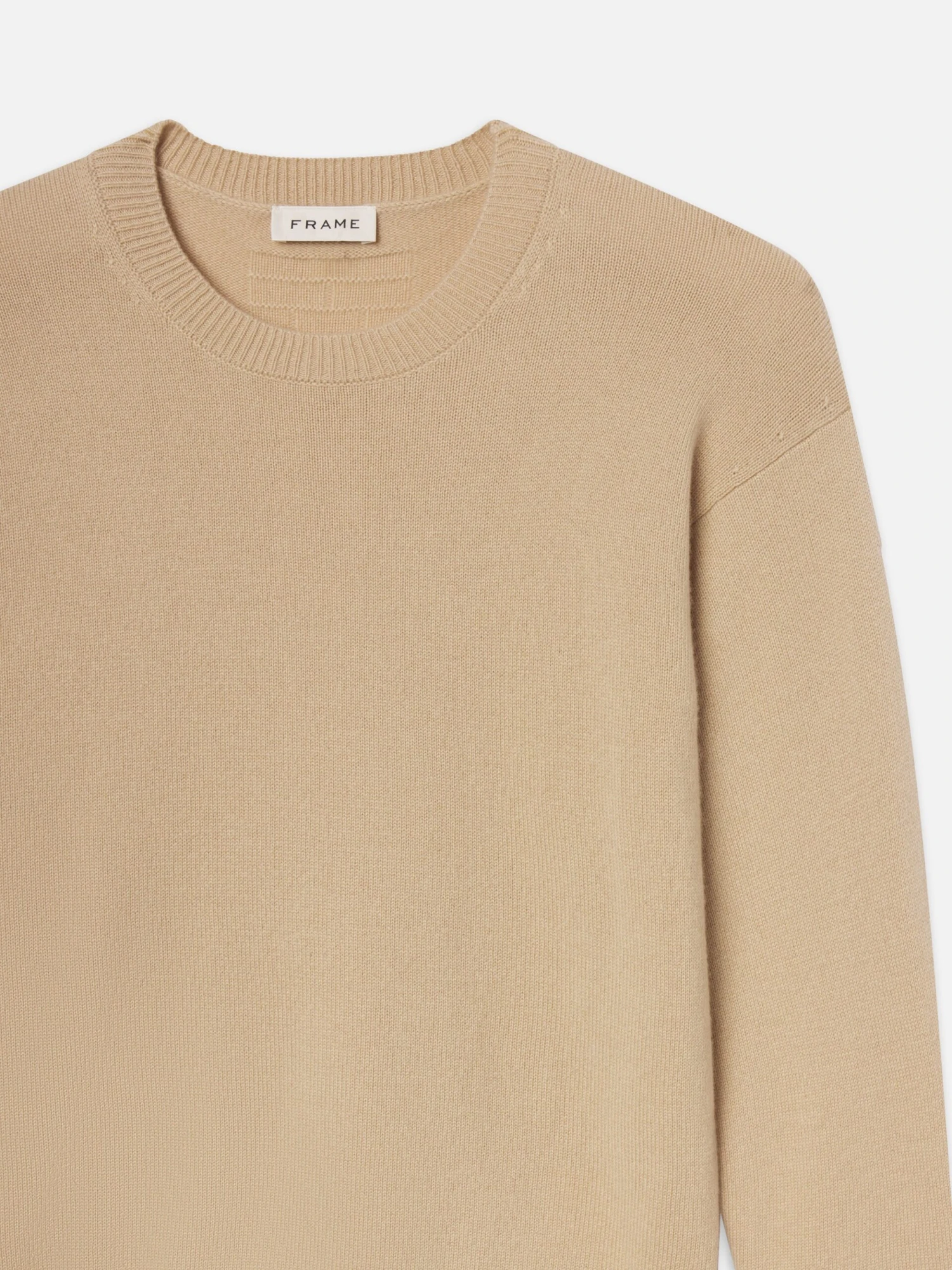 Light Weight Cashmere Crewneck -- Summer Beige 3 Light Weight Cashmere Crewneck -- Summer Beige - Image 3