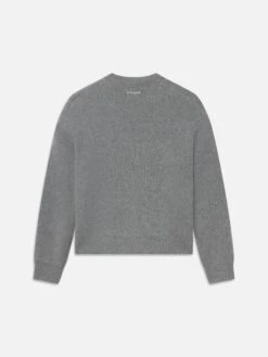 Sotheby's Unisex Cashmere Sweater -- Grey Melange -Frame Sale Store ME25KSW019 GRYM B