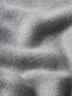 Sotheby's Unisex Cashmere Sweater -- Grey Melange -Frame Sale Store ME25KSW019 GRYM FABRICDETAIL