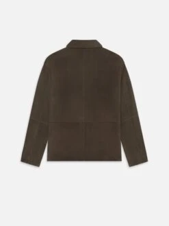 Suede Chore Coat -- Dark Brown -Frame Sale Store ME25LJA004 DKBR B