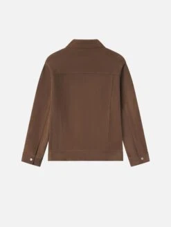 Suede Trucker Jacket -- Mocha 6 Suede Trucker Jacket -- Mocha -Frame Sale Store ME25LJA006 MCHA B V2