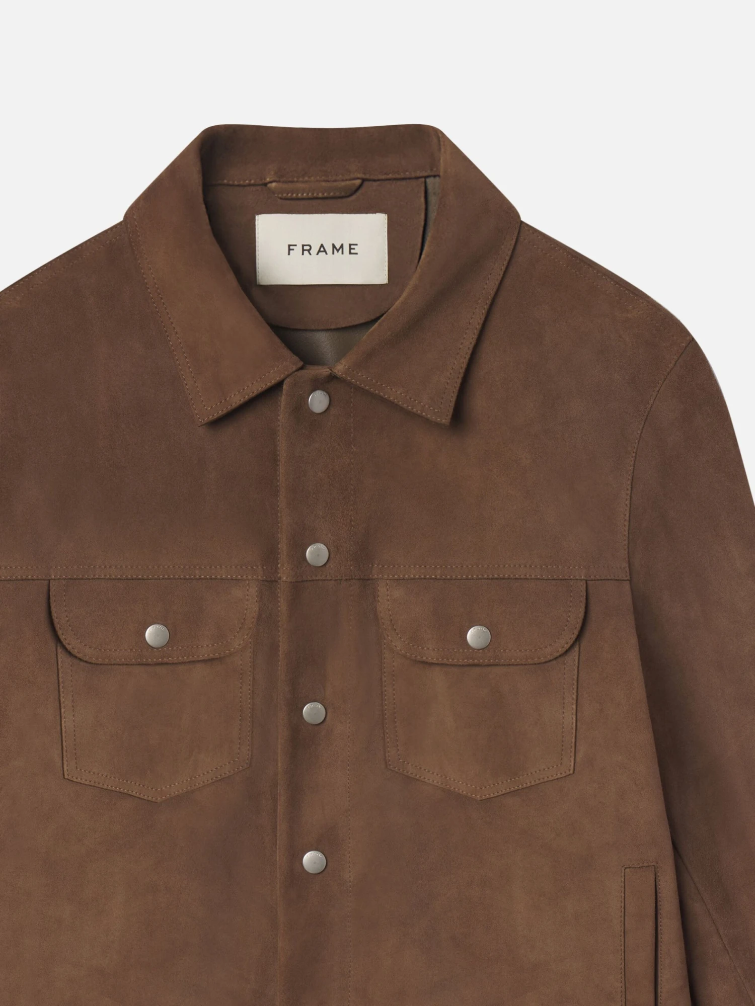 Suede Trucker Jacket -- Mocha 2 Suede Trucker Jacket -- Mocha - Image 2