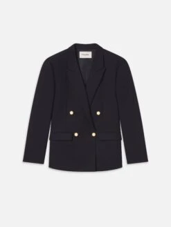 Double Breasted Blazer -- Dark Navy
