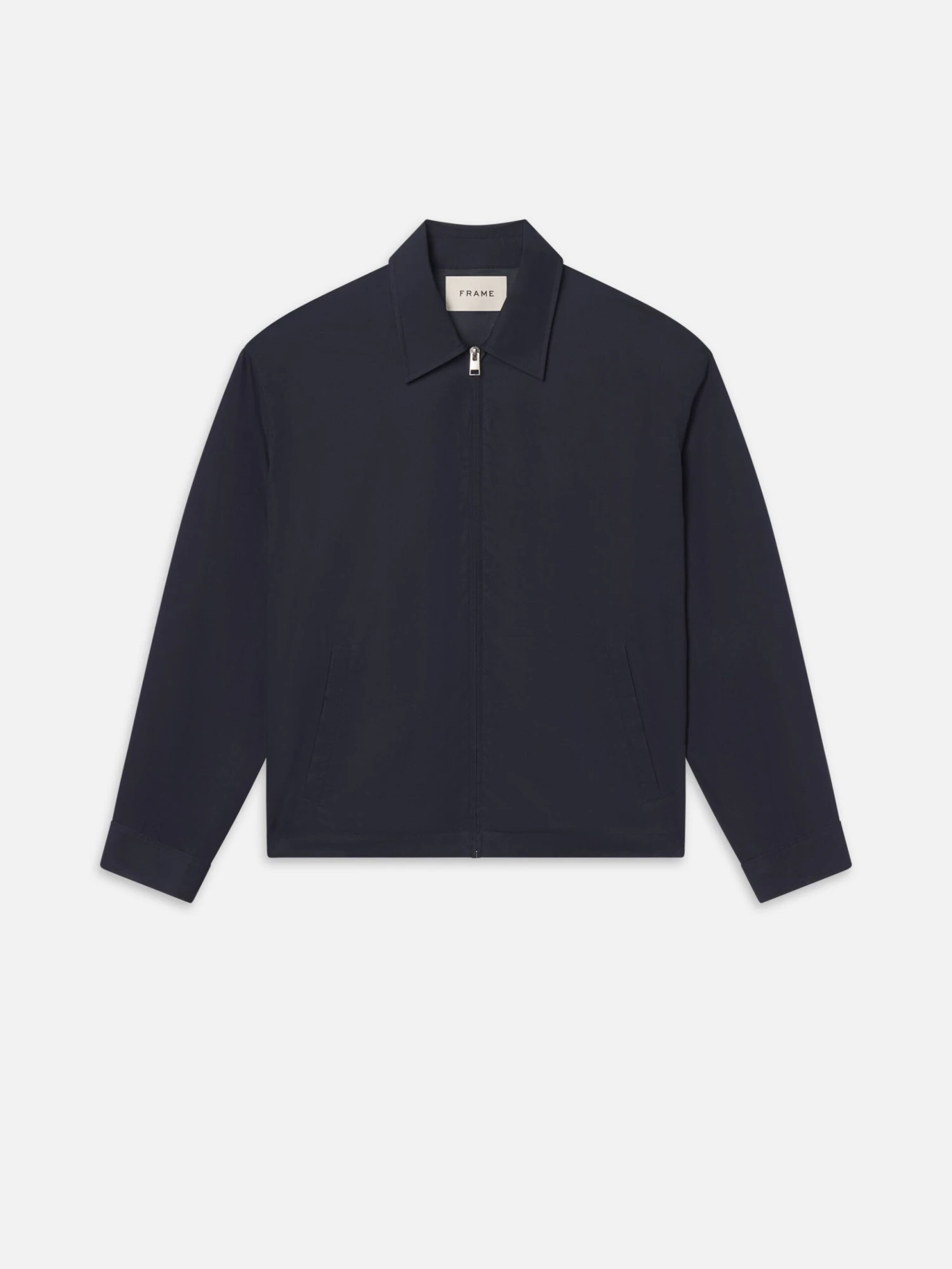 Poplin Cotton Jacket -- Dark Navy 1 Poplin Cotton Jacket -- Dark Navy