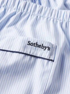 Sotheby's Unisex Pajama Pant -- Blue Stripe 7 Sotheby's Unisex Pajama Pant -- Blue Stripe -Frame Sale Store ME25WPA009 BLST FABRICDETAIL