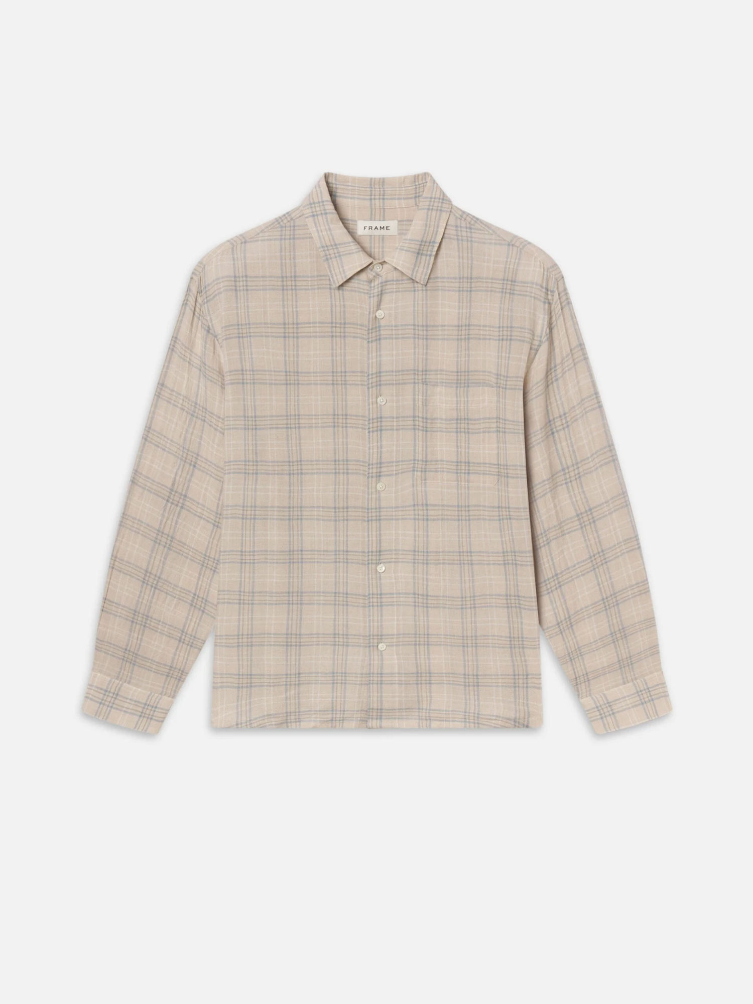 Plaid Shirt -- Cream Plaid 1 Plaid Shirt -- Cream Plaid