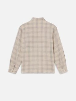 Plaid Shirt -- Cream Plaid 7 Plaid Shirt -- Cream Plaid -Frame Sale Store ME25WSH027 CRPL B