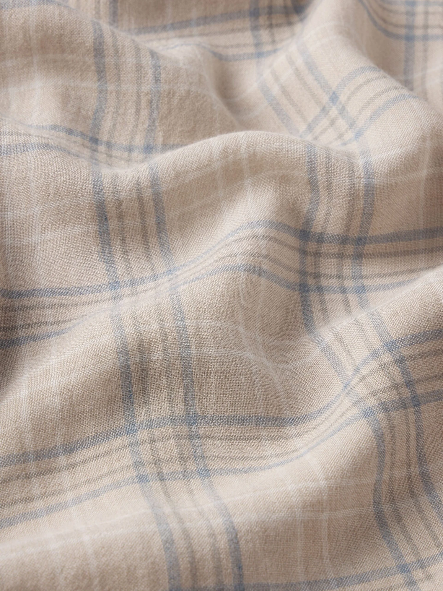 Plaid Shirt -- Cream Plaid 2 Plaid Shirt -- Cream Plaid - Image 2