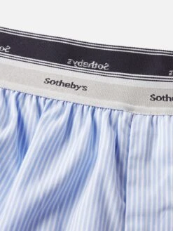 Sotheby’s Unisex Boxer Short -- Blue Stripe -Frame Sale Store ME25WST0006 BLST FABRICDETAIL