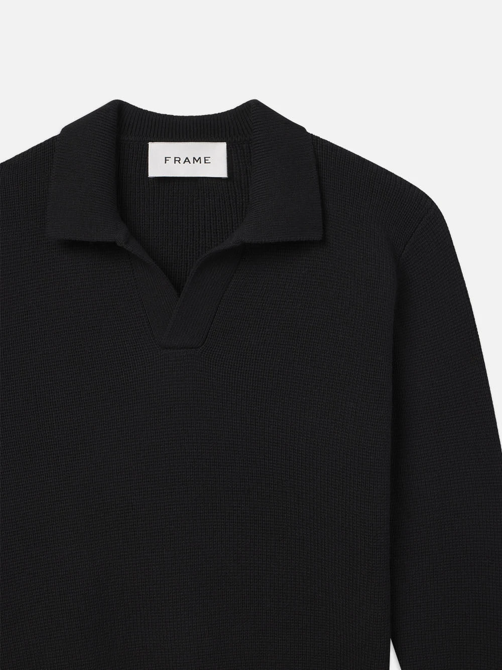Silk Blend Polo Sweater -- Black 3 Silk Blend Polo Sweater -- Black - Image 3