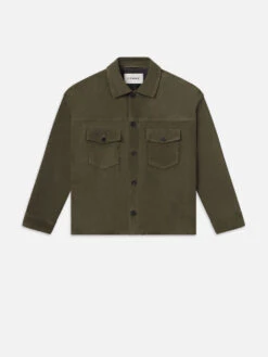 Clean Suede Jacket -- Dark Olive