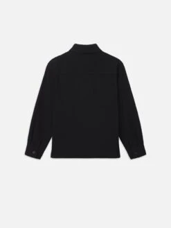 Textured Shirt Jacket -- Black 6 Textured Shirt Jacket -- Black -Frame Sale Store MF24WJA011 BLK B