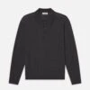 Superfine Polo Sweater -- Grey Melange
