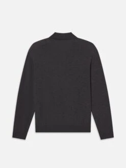 Superfine Polo Sweater -- Grey Melange -Frame Sale Store MF25KSW003 GRYM B