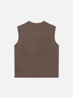 Yak Blend Vest -- Dark Taupe -Frame Sale Store MF25KSW016 DRKT B V2