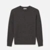 Cable Cashmere Crewneck -- Charcoal