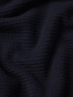 Textured Wool Cashmere Sweater -- Dark Navy -Frame Sale Store MF25KSW021 DKNV FABRICDETAIL