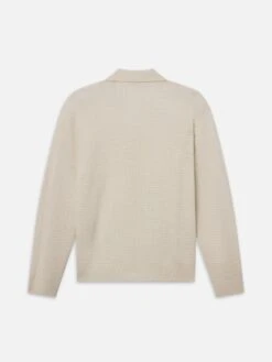Textured Wool Cashmere Sweater -- Warm White -Frame Sale Store MF25KSW021 WRWH B