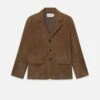 Suede Blazer -- Caramel
