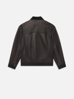 Leather Bomber -- Black -Frame Sale Store MF25LJA004 BLK B
