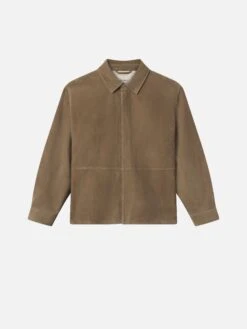 Suede Shirt -- Dark Beige