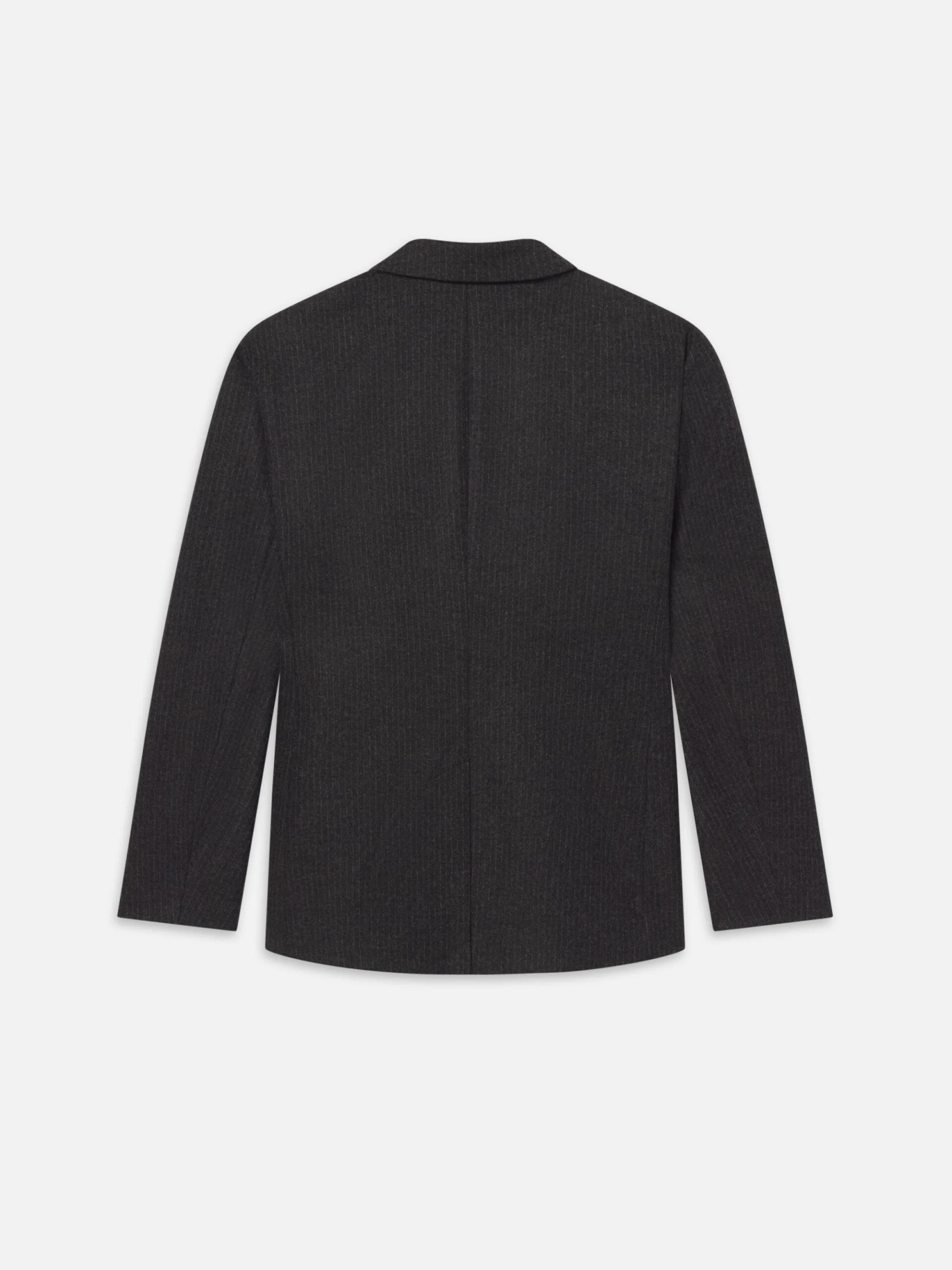 Pinstripe Wool Blazer -- Dark Grey 3 Pinstripe Wool Blazer -- Dark Grey - Image 3