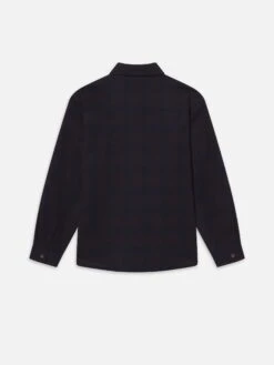 Wool Blend Plaid Shirt -- Navy Multi -Frame Sale Store MF25WSH008 NAMU B