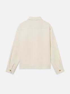 Tweed Overshirt -- Warm White -Frame Sale Store MF25WSH011 WRWH B