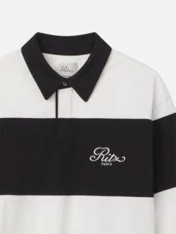 Ritz Rugby Polo Shirt -- Cream/Black 8 Ritz Rugby Polo Shirt -- Cream/Black -Frame Sale Store MP25JSH001 CRBK DET