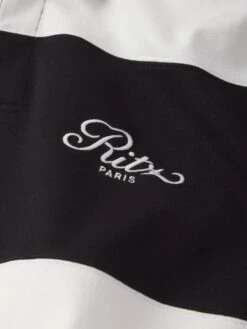 Ritz Rugby Polo Shirt -- Cream/Black 7 Ritz Rugby Polo Shirt -- Cream/Black -Frame Sale Store MP25JSH001 CRBK FABRIC DET