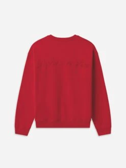 Ritz Unisex Tonal Logo Crewneck -- Red 9 Ritz Unisex Tonal Logo Crewneck -- Red -Frame Sale Store MP25JSS 006 RED B V2