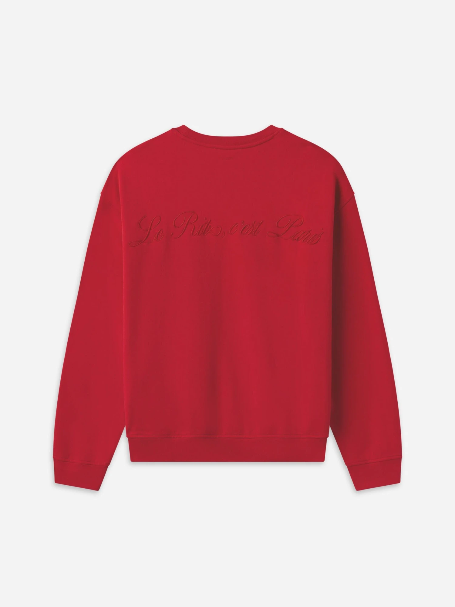 Ritz Unisex Tonal Logo Crewneck -- Red 3 Ritz Unisex Tonal Logo Crewneck -- Red - Image 3