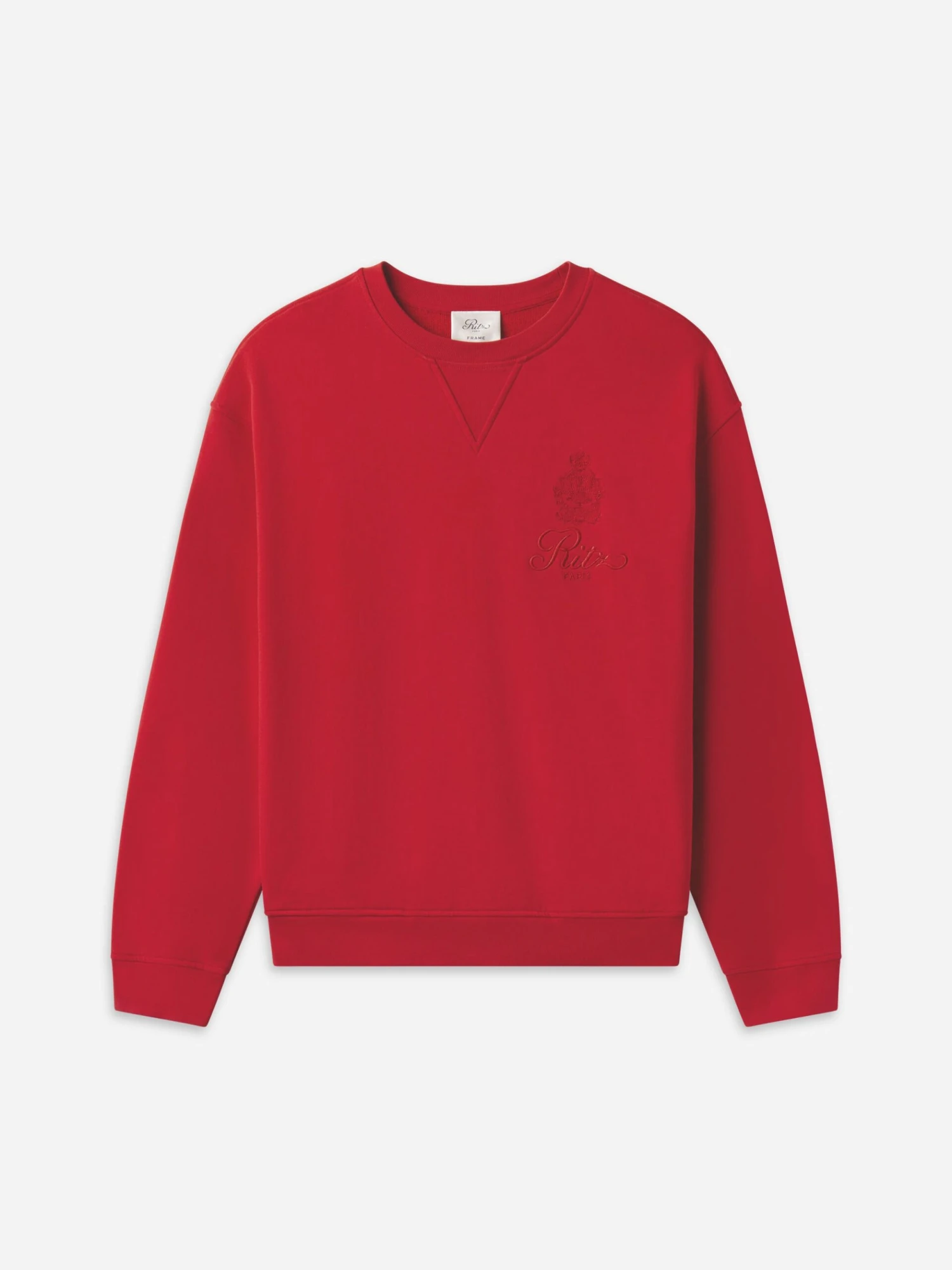 Ritz Unisex Tonal Logo Crewneck -- Red 1 Ritz Unisex Tonal Logo Crewneck -- Red