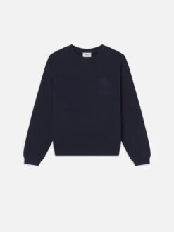 Ritz Unisex Tonal Logo Crewneck -- Dark Navy