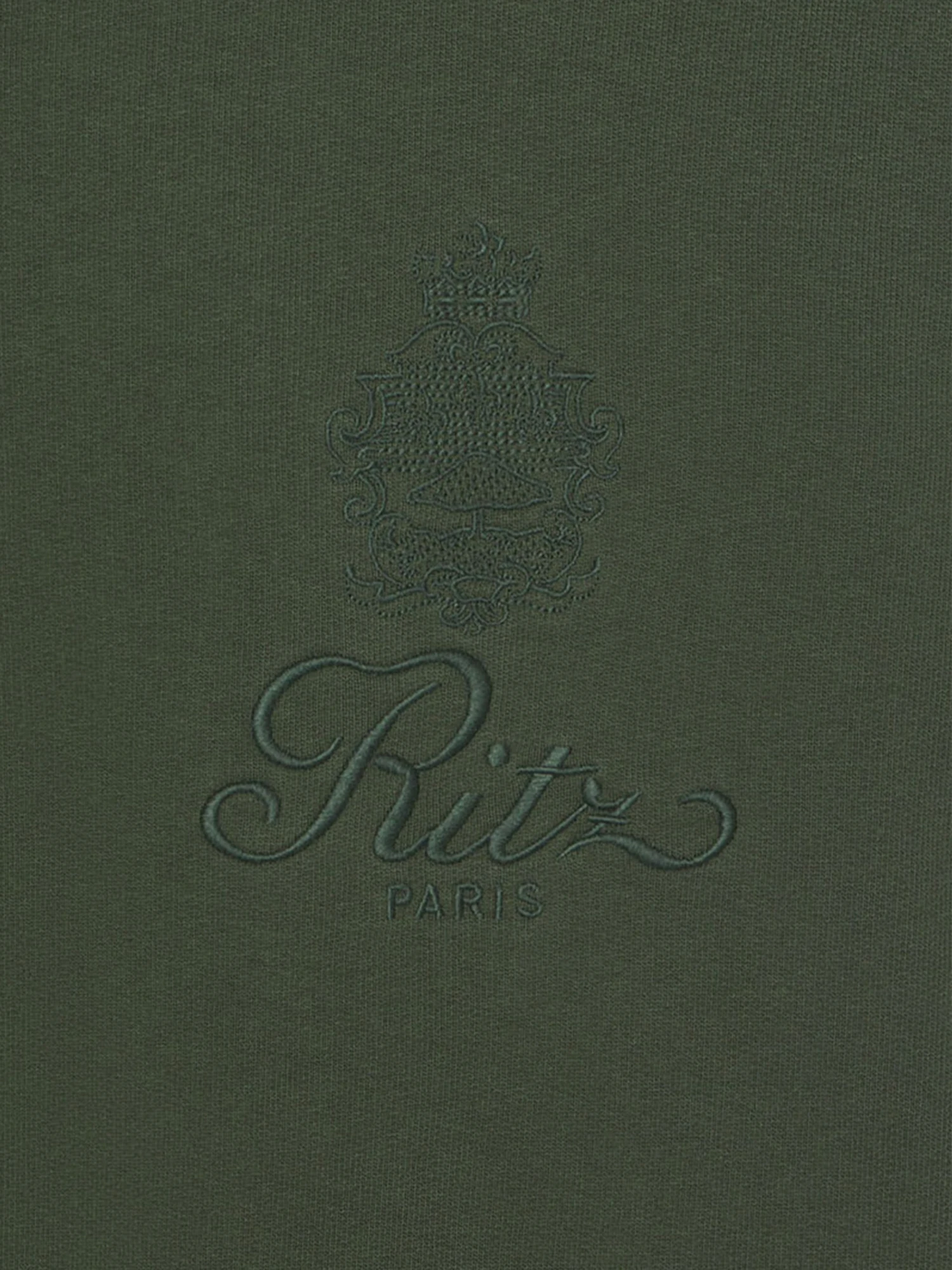 Ritz Unisex Tonal Logo Crewneck -- Hunter Green 4 Ritz Unisex Tonal Logo Crewneck -- Hunter Green - Image 4