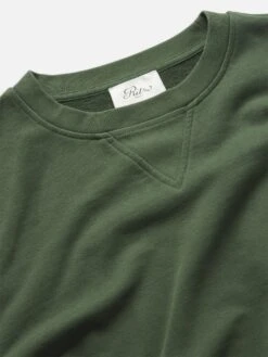 Ritz Unisex Tonal Logo Crewneck -- Hunter Green 13 Ritz Unisex Tonal Logo Crewneck -- Hunter Green -Frame Sale Store MP25JSS006 HNGR FABRIC DET1 V2