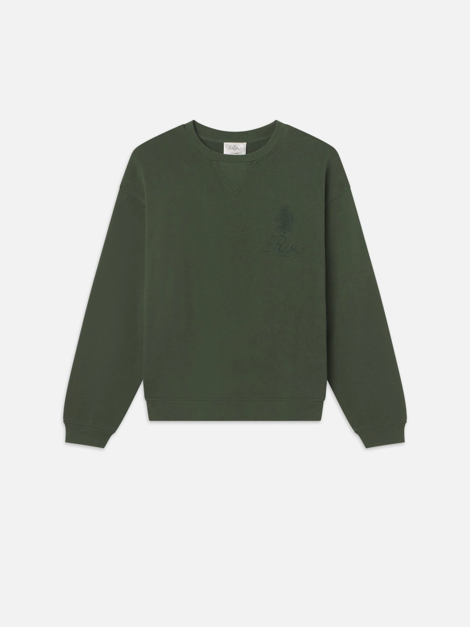 Ritz Unisex Tonal Logo Crewneck -- Hunter Green 1 Ritz Unisex Tonal Logo Crewneck -- Hunter Green