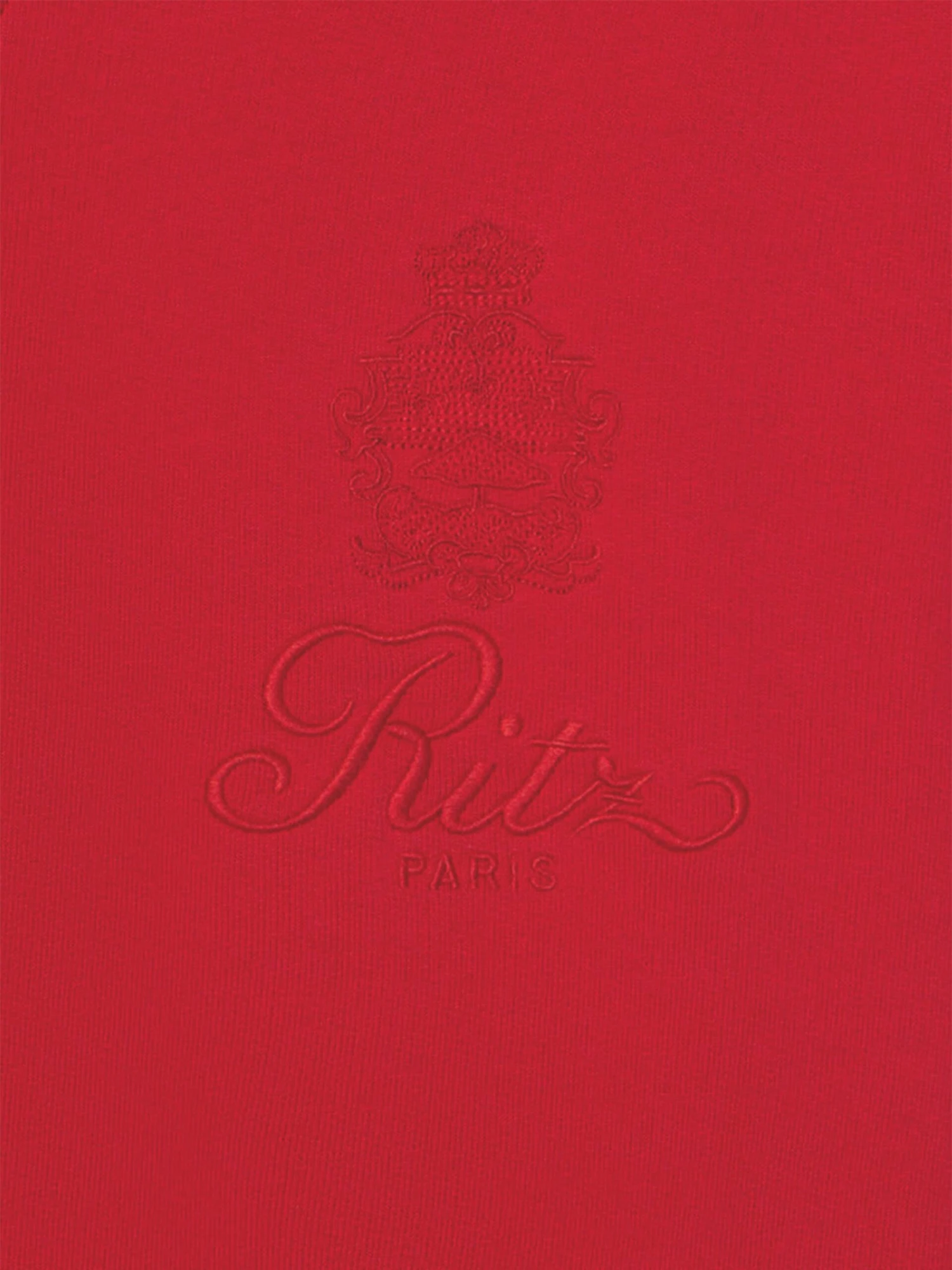 Ritz Unisex Tonal Logo Crewneck -- Red 2 Ritz Unisex Tonal Logo Crewneck -- Red - Image 2