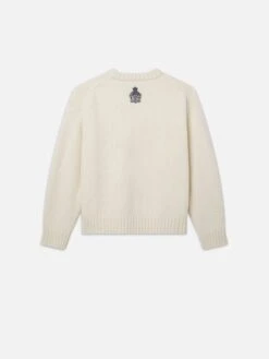 Ritz Unisex Cashmere Sweater -- Cream 7 Ritz Unisex Cashmere Sweater -- Cream -Frame Sale Store MP25KSW030 CREA B