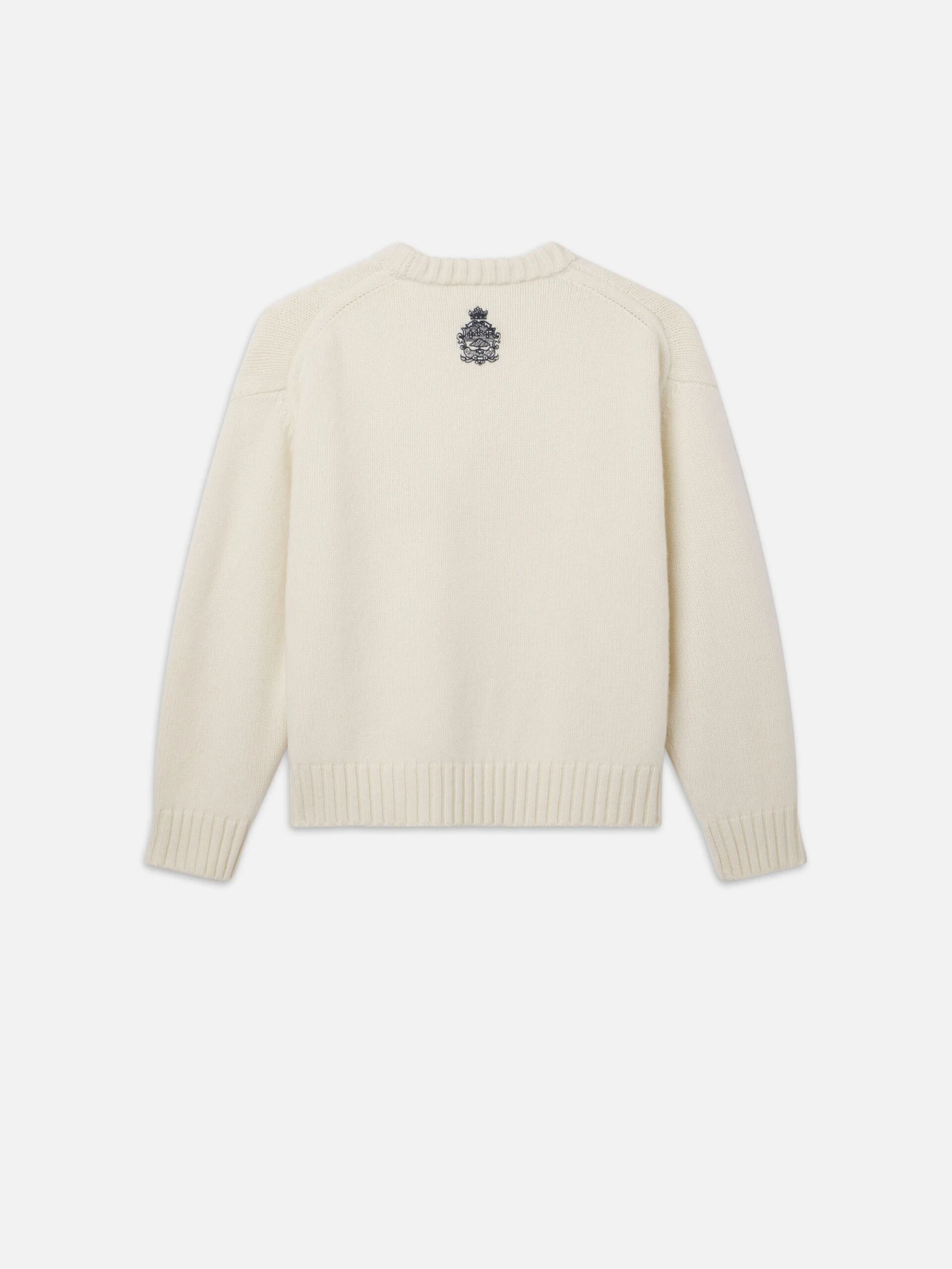 Ritz Unisex Cashmere Sweater -- Cream 4 Ritz Unisex Cashmere Sweater -- Cream - Image 4