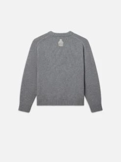 Ritz Unisex Cashmere Sweater -- Grey Melange 9 Ritz Unisex Cashmere Sweater -- Grey Melange -Frame Sale Store MP25KSW030 GRYM B