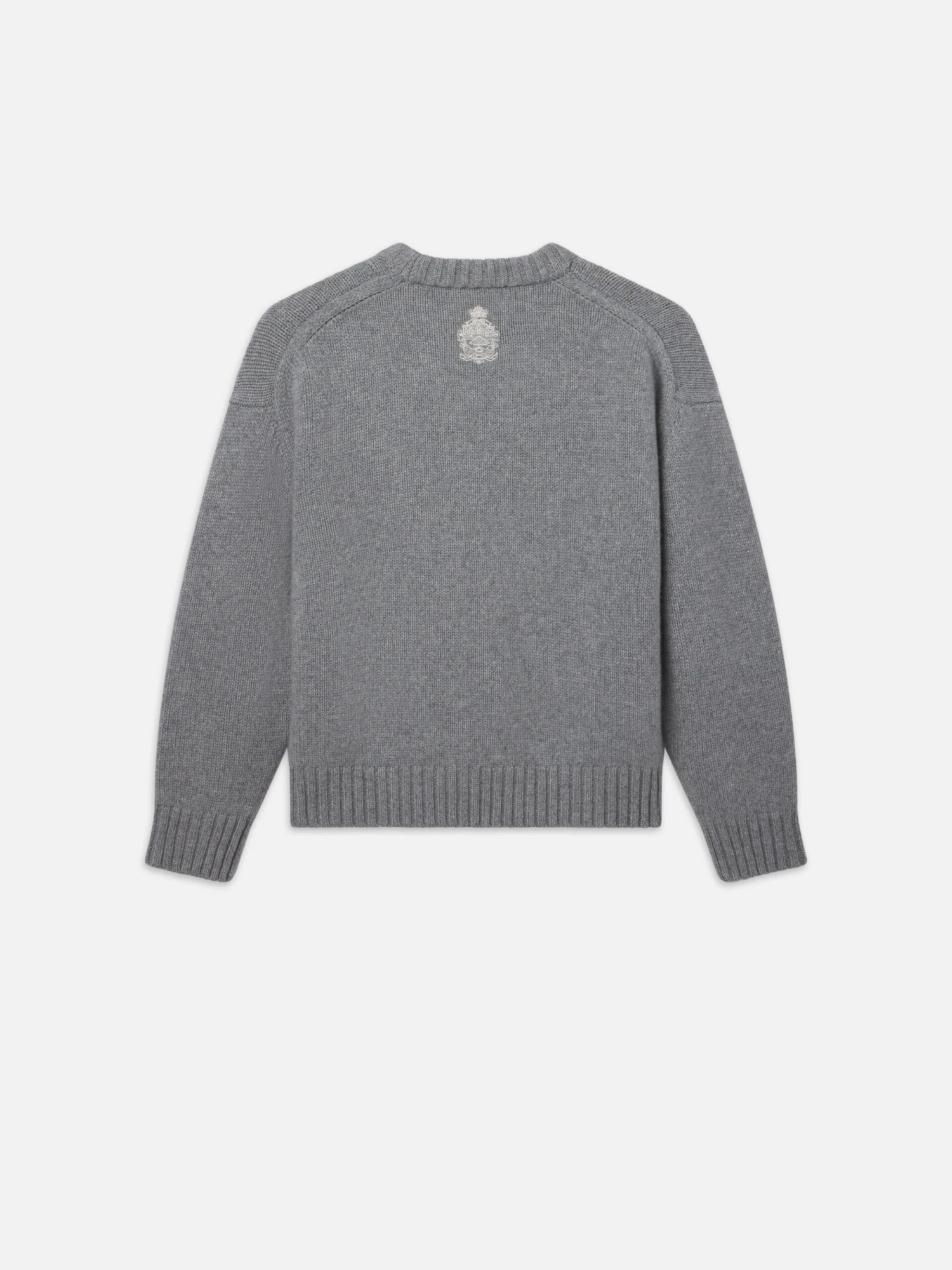 Ritz Unisex Cashmere Sweater -- Grey Melange 5 Ritz Unisex Cashmere Sweater -- Grey Melange - Image 5