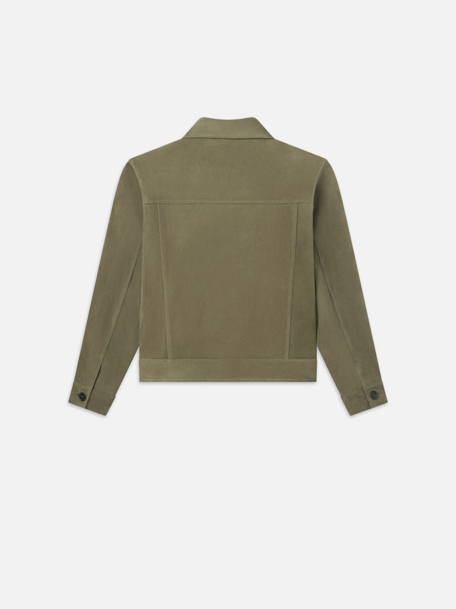Suede Jacket -- Light Olive 4 Suede Jacket -- Light Olive - Image 4