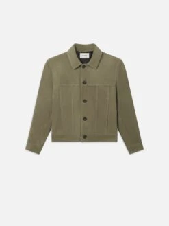 Suede Jacket -- Light Olive