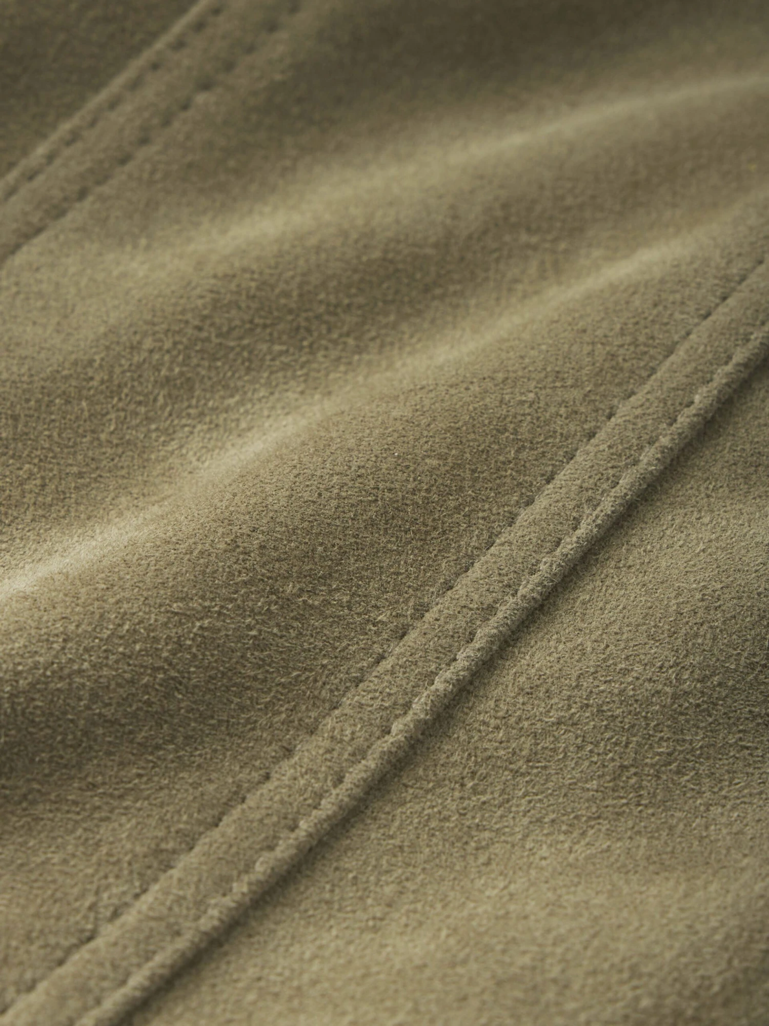 Suede Jacket -- Light Olive 2 Suede Jacket -- Light Olive - Image 2