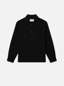 Double Face Shirt Jacket -- Black