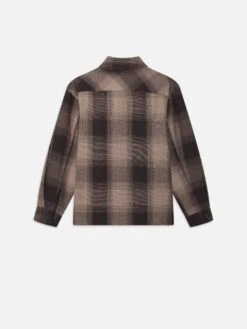 Chunky Plaid Shirt -- Brown Plaid -Frame Sale Store MP25WSH002 BRPL B V2