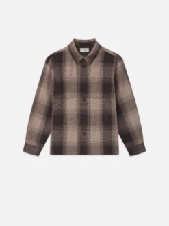 Chunky Plaid Shirt -- Brown Plaid