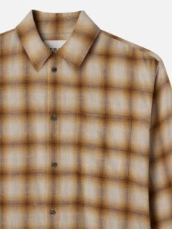 Light Weight Plaid Shirt -- Tan Plaid -Frame Sale Store MP25WSH009 TNPD DET